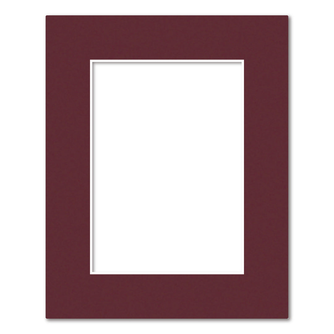 Burgundy Maroon Acid-Free Mat Board 8x10in (20.3x25.4cm) to suit 5x7in (13x18cm) image from our Mat Boards collection by Profile Products (Australia) Pty Ltd