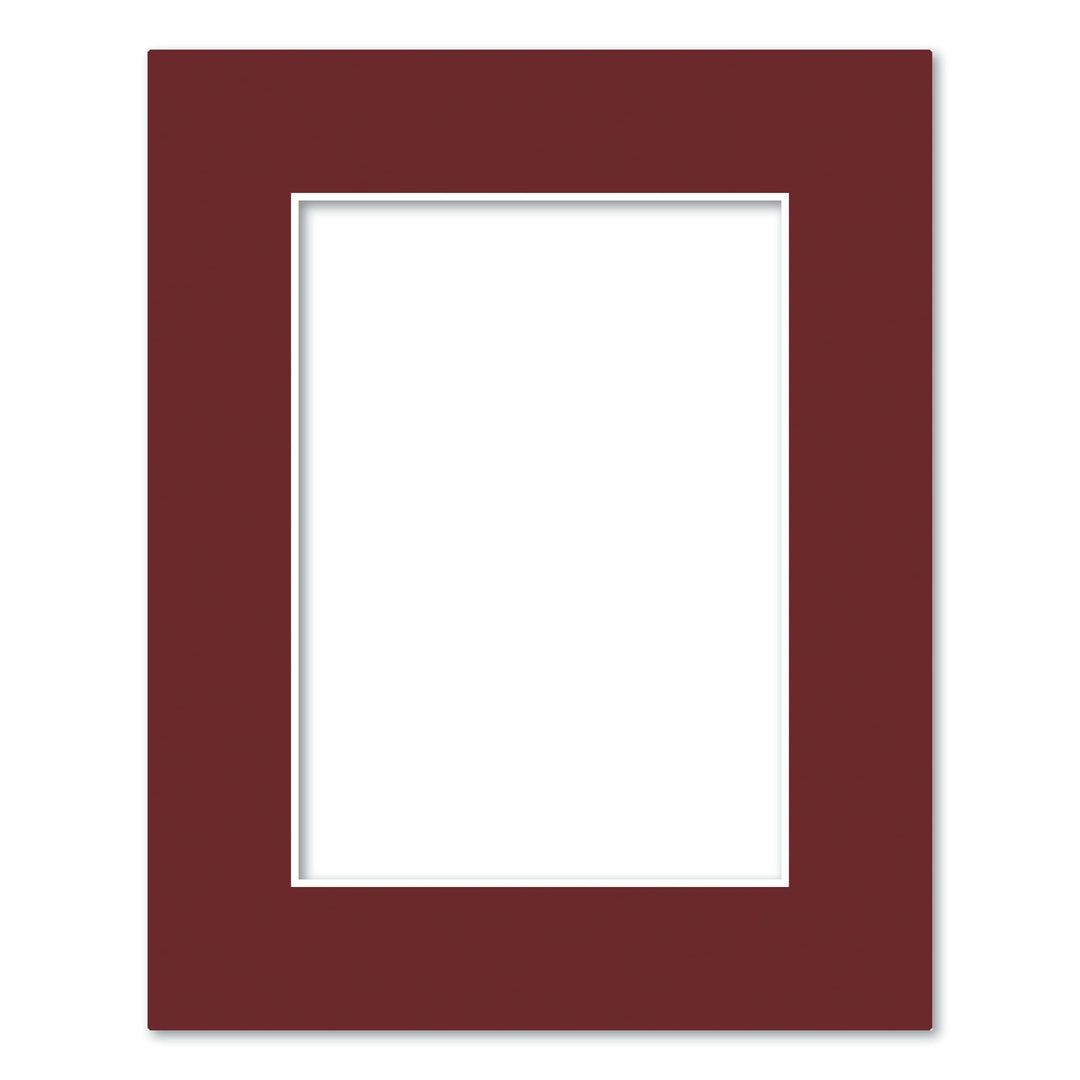 Burgundy Maroon Acid-Free Mat Board 8x10in (20.3x25.4cm) to suit 5x7in (13x18cm) image from our Mat Boards collection by Profile Products (Australia) Pty Ltd