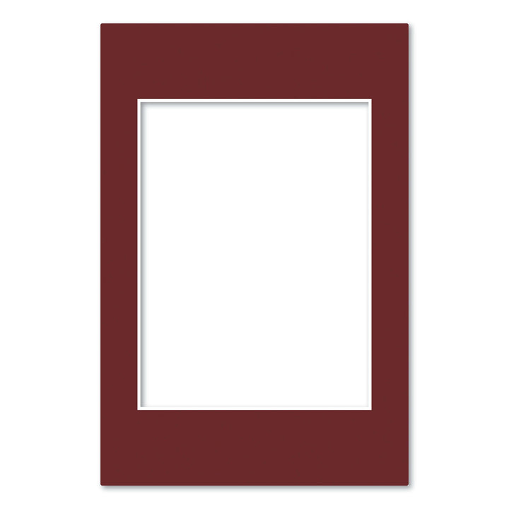 Burgundy Maroon Acid-Free Mat Board 8x12in (20.3x30.5cm) to suit 6x8in (15x20cm) image from our Mat Boards collection by Profile Products (Australia) Pty Ltd