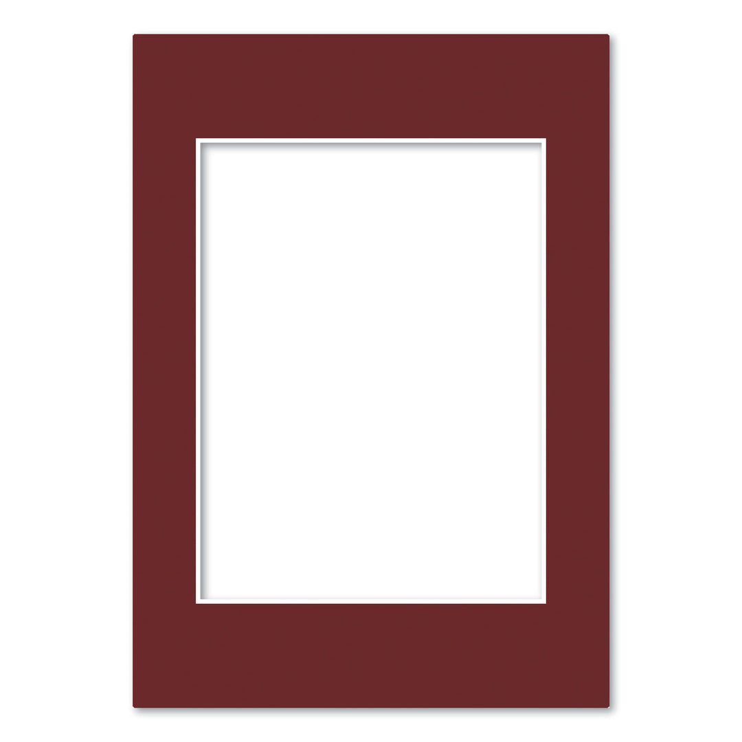 Burgundy Maroon Acid-Free Mat Board A4 (21x29.7cm) to suit 6x8in (15x20cm) image from our Mat Boards collection by Profile Products (Australia) Pty Ltd