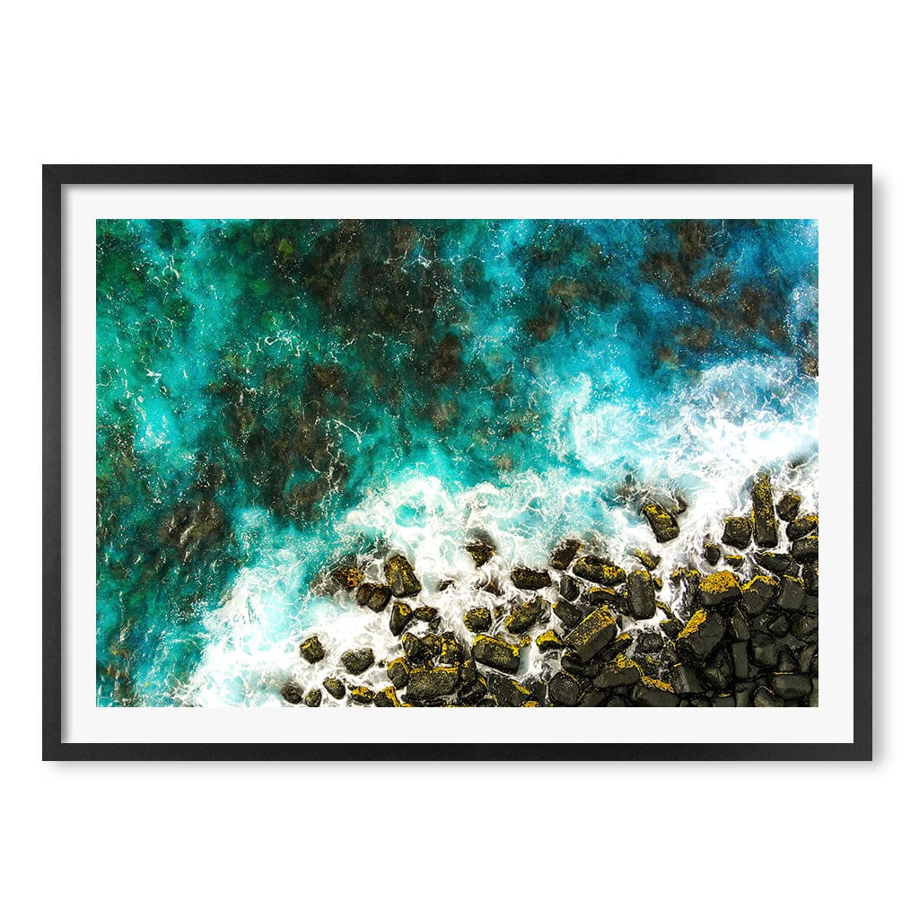 Burleigh Heads 1 Wall Art Print A1 (59.4 x 84.1cm) / Matte Black Frame / White Border from our Australian Made Framed Wall Art, Prints & Posters collection by Profile Products (Australia) Pty Ltd