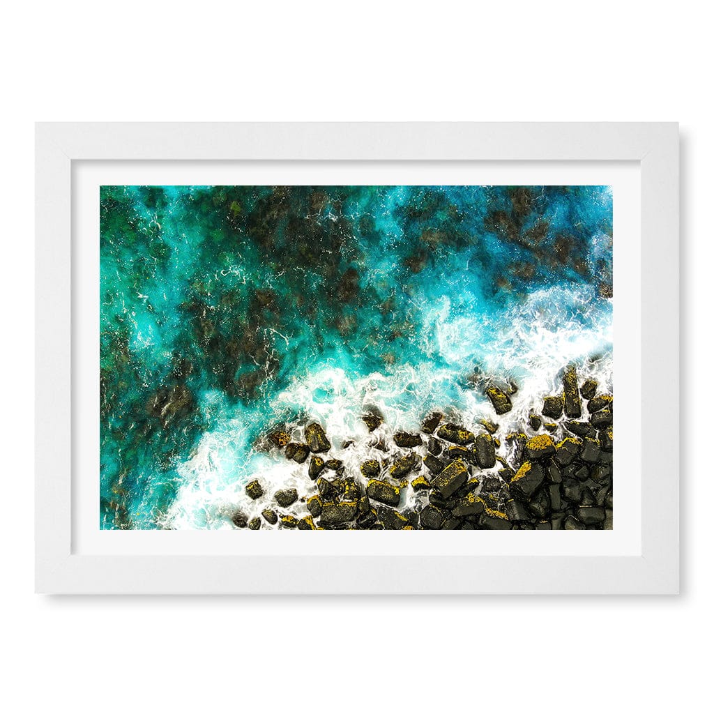 Burleigh Heads 1 Wall Art Print A4 (21 x 29.7cm) / Matte White Frame / White Border from our Australian Made Framed Wall Art, Prints & Posters collection by Profile Products (Australia) Pty Ltd