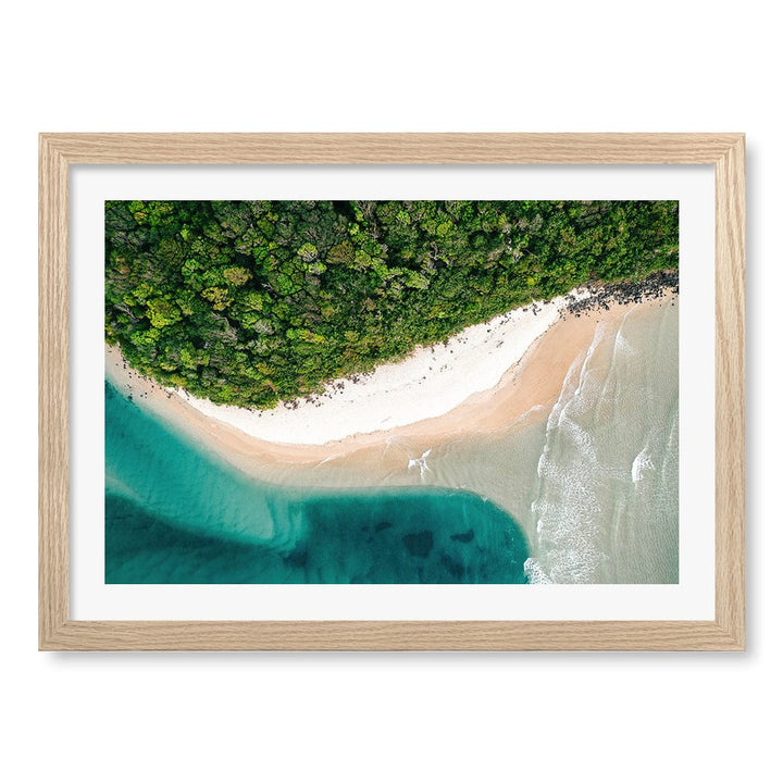 Burleigh Heads 2 Wall Art Print A3 (29.7 x 42cm) / Natural Oak Frame / White Border from our Australian Made Framed Wall Art, Prints & Posters collection by Profile Products (Australia) Pty Ltd