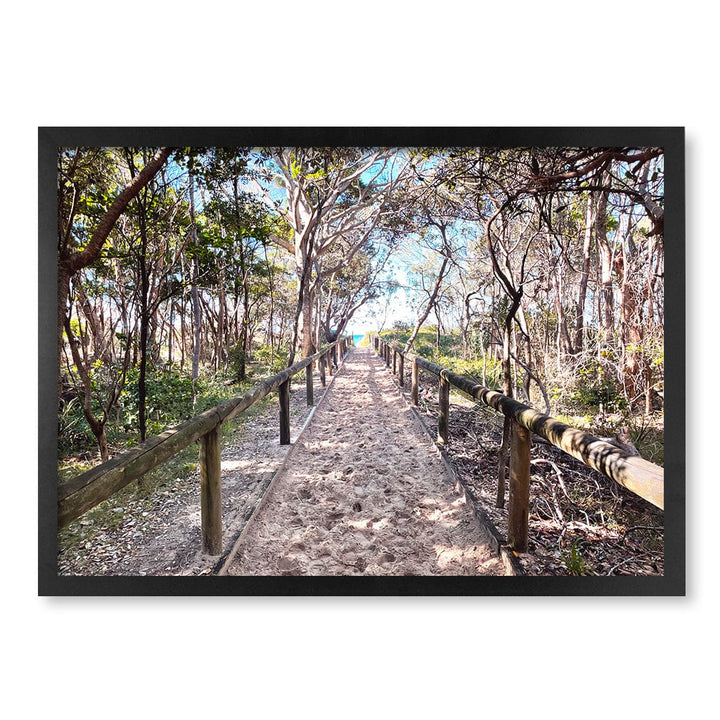 Byron Beach Path 2 Wall Art Print A2 (42 x 59.4cm) / Matte Black Frame / No Border from our Australian Made Framed Wall Art, Prints & Posters collection by Profile Products (Australia) Pty Ltd