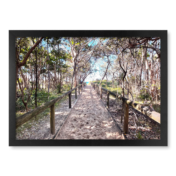 Byron Beach Path 2 Wall Art Print A3 (29.7 x 42cm) / Matte Black Frame / No Border from our Australian Made Framed Wall Art, Prints & Posters collection by Profile Products (Australia) Pty Ltd