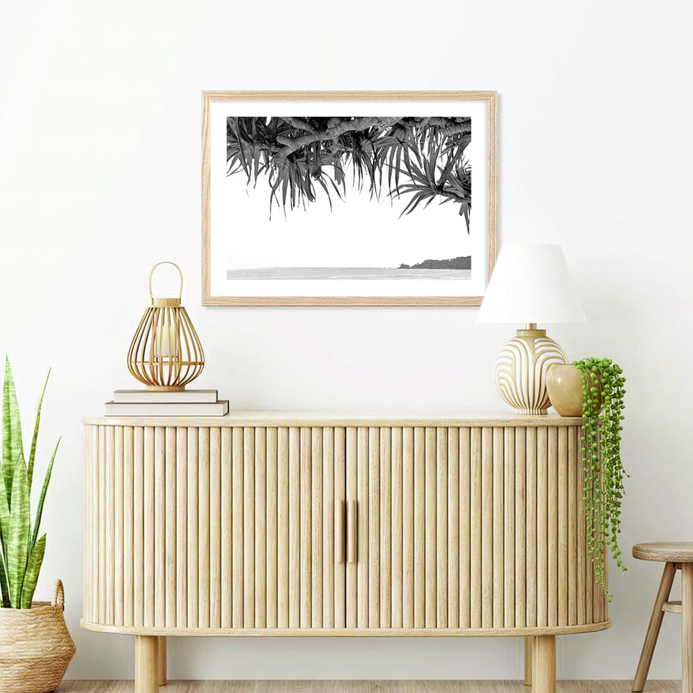 Byron Beach View B&W Wall Art Print from our Australian Made Framed Wall Art, Prints & Posters collection by Profile Products (Australia) Pty Ltd