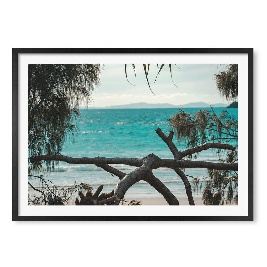 Byron Ocean View 1 Wall Art Print A1 (59.4 x 84.1cm) / Matte Black Frame / White Border from our Australian Made Framed Wall Art, Prints & Posters collection by Profile Products (Australia) Pty Ltd