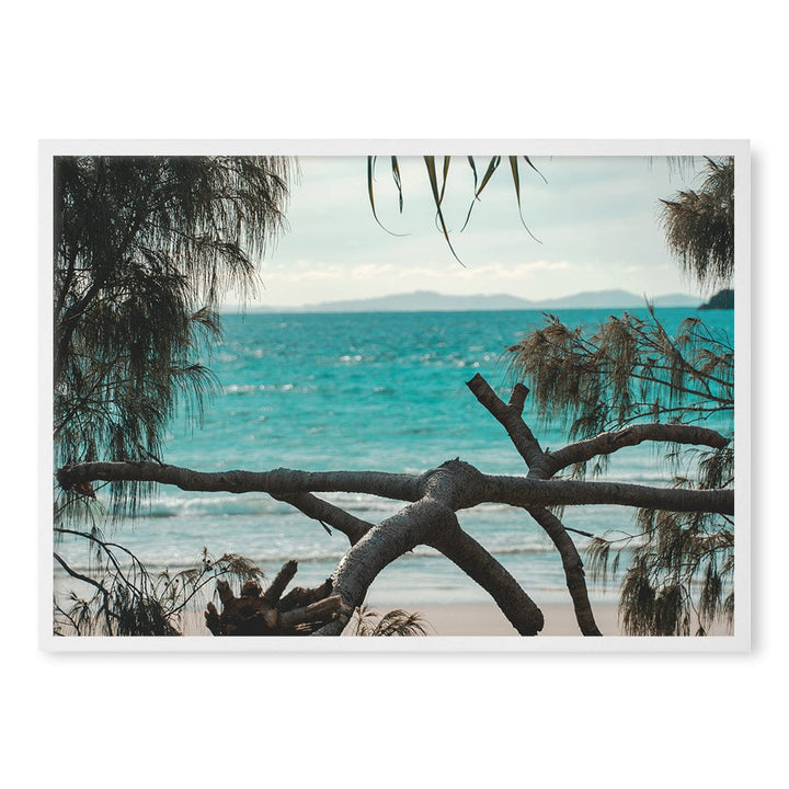 Byron Ocean View 1 Wall Art Print A1 (59.4 x 84.1cm) / Matte White Frame / No Border from our Australian Made Framed Wall Art, Prints & Posters collection by Profile Products (Australia) Pty Ltd