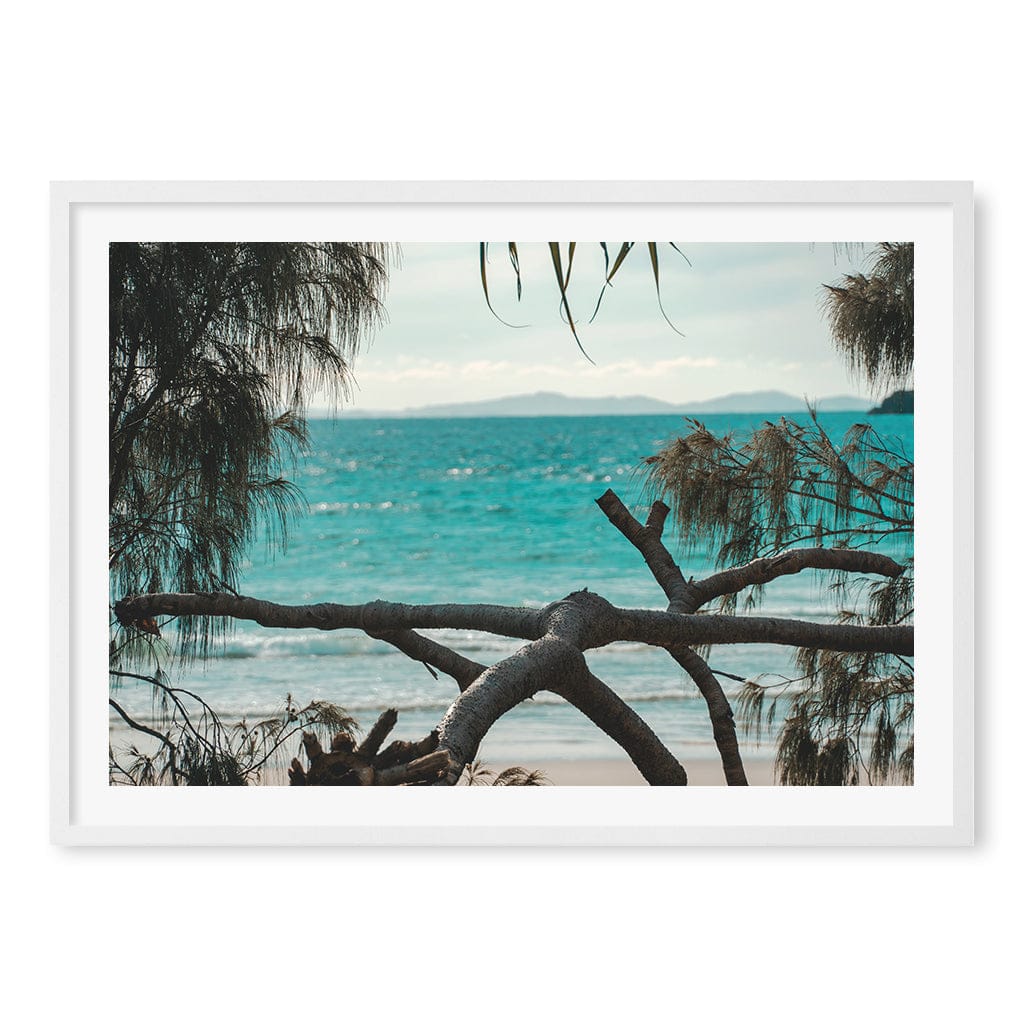 Byron Ocean View 1 Wall Art Print A1 (59.4 x 84.1cm) / Matte White Frame / White Border from our Australian Made Framed Wall Art, Prints & Posters collection by Profile Products (Australia) Pty Ltd