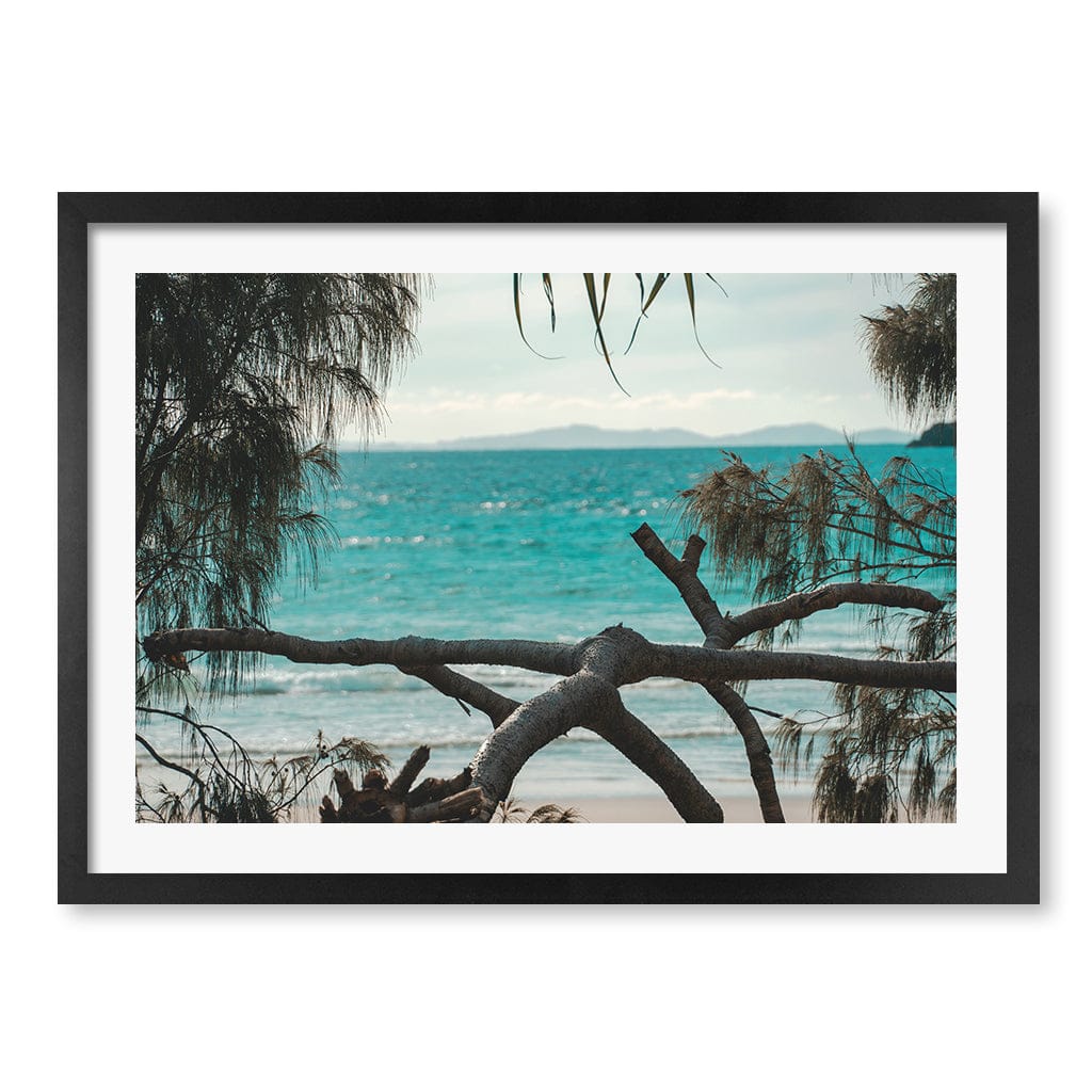 Byron Ocean View 1 Wall Art Print A2 (42 x 59.4cm) / Matte Black Frame / White Border from our Australian Made Framed Wall Art, Prints & Posters collection by Profile Products (Australia) Pty Ltd