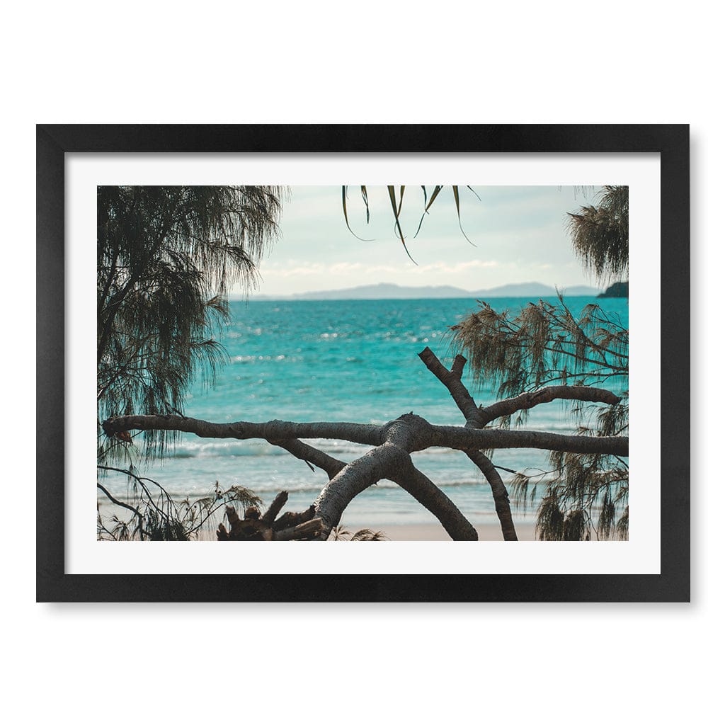 Byron Ocean View 1 Wall Art Print A3 (29.7 x 42cm) / Matte Black Frame / White Border from our Australian Made Framed Wall Art, Prints & Posters collection by Profile Products (Australia) Pty Ltd