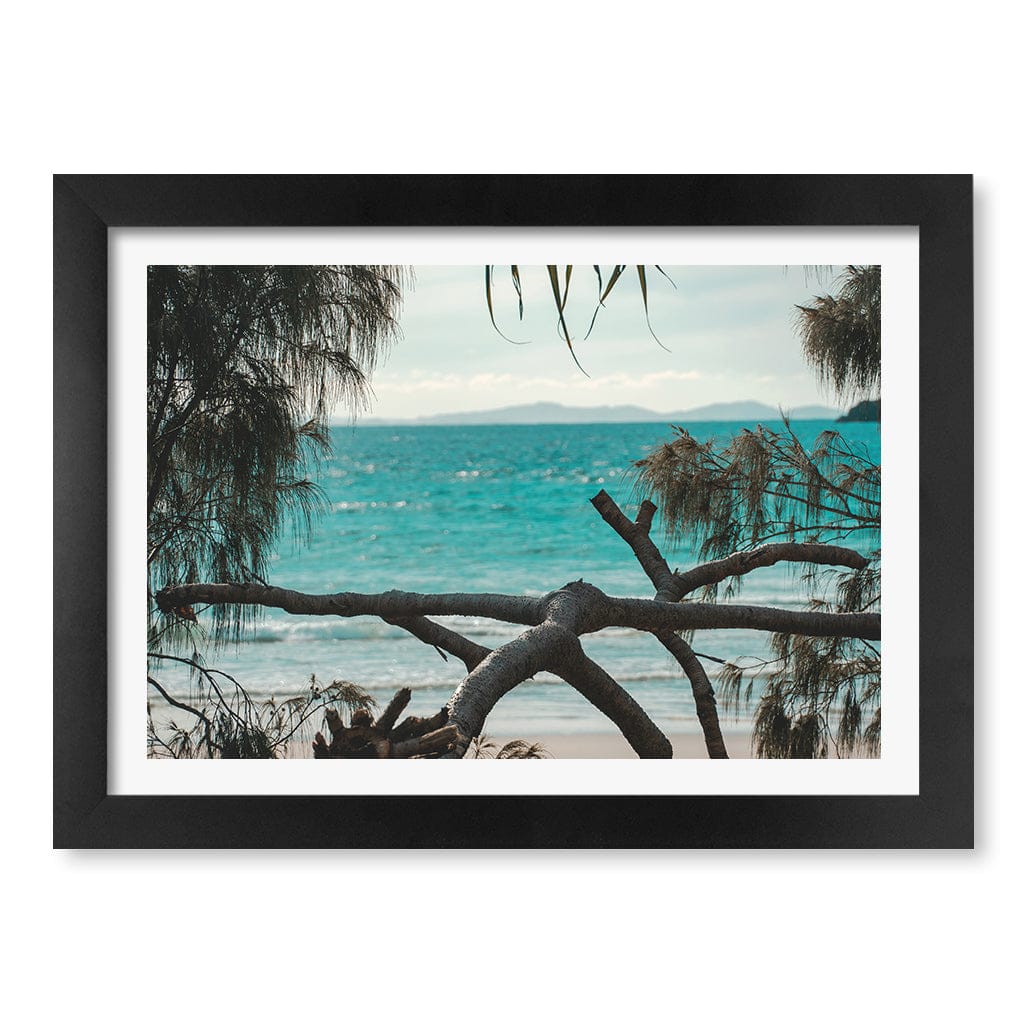 Byron Ocean View 1 Wall Art Print A4 (21 x 29.7cm) / Matte Black Frame / White Border from our Australian Made Framed Wall Art, Prints & Posters collection by Profile Products (Australia) Pty Ltd