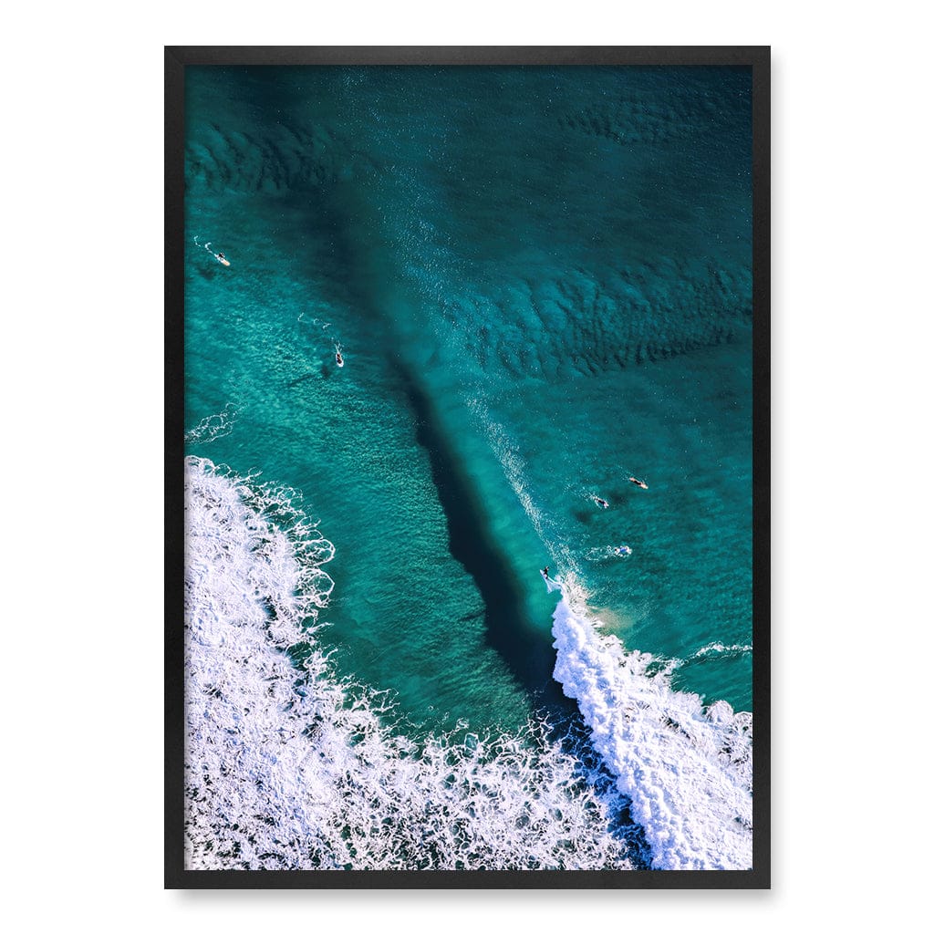 Catching Waves 1 Wall Art Print A1 (59.4 x 84.1cm) / Matte Black Frame / No Border from our Australian Made Framed Wall Art, Prints & Posters collection by Profile Products (Australia) Pty Ltd