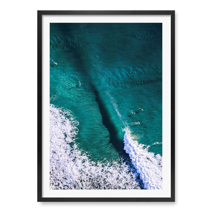 Catching Waves 1 Wall Art Print A1 (59.4 x 84.1cm) / Matte Black Frame / White Border from our Australian Made Framed Wall Art, Prints & Posters collection by Profile Products (Australia) Pty Ltd