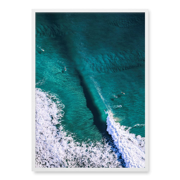 Catching Waves 1 Wall Art Print A1 (59.4 x 84.1cm) / Matte White Frame / No Border from our Australian Made Framed Wall Art, Prints & Posters collection by Profile Products (Australia) Pty Ltd