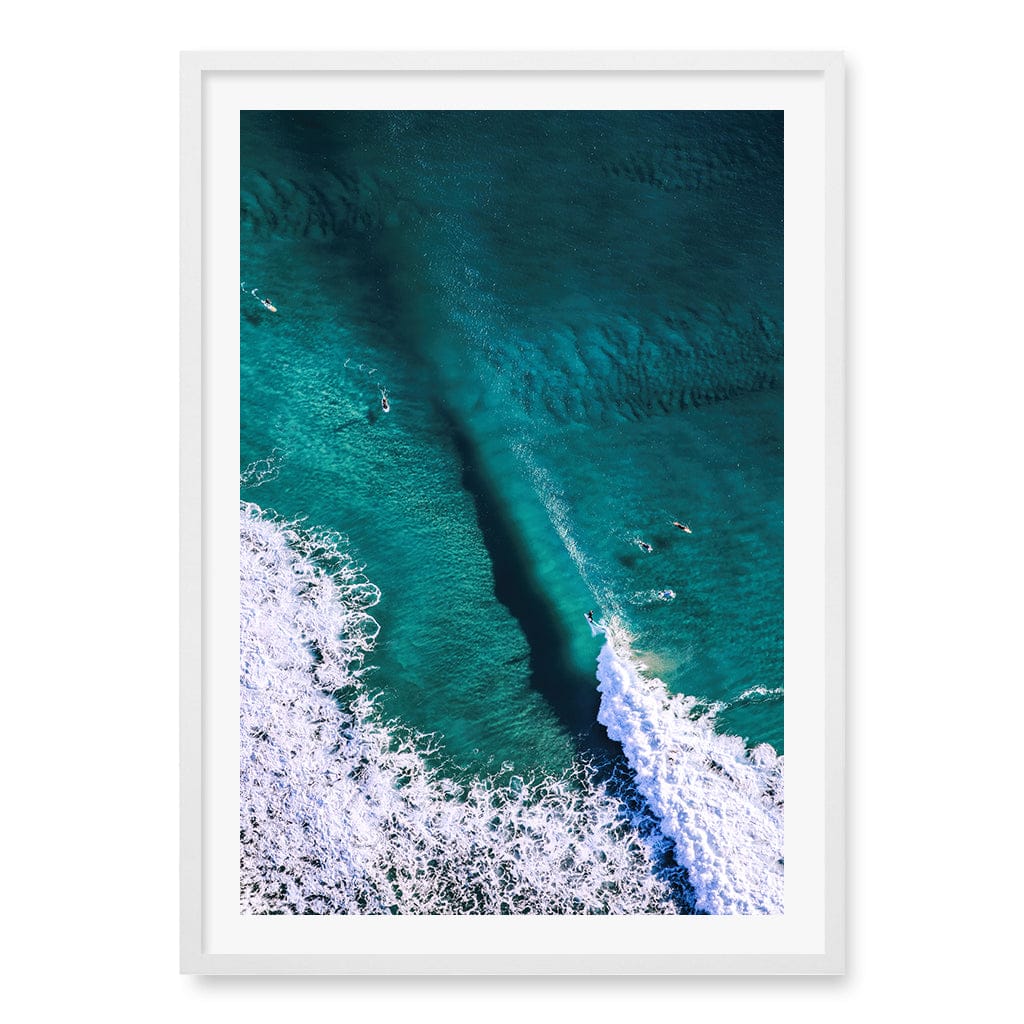 Catching Waves 1 Wall Art Print A1 (59.4 x 84.1cm) / Matte White Frame / White Border from our Australian Made Framed Wall Art, Prints & Posters collection by Profile Products (Australia) Pty Ltd