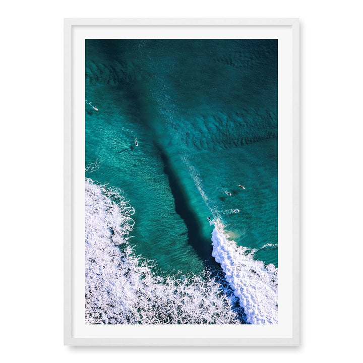 Catching Waves 1 Wall Art Print A1 (59.4 x 84.1cm) / Matte White Frame / White Border from our Australian Made Framed Wall Art, Prints & Posters collection by Profile Products (Australia) Pty Ltd