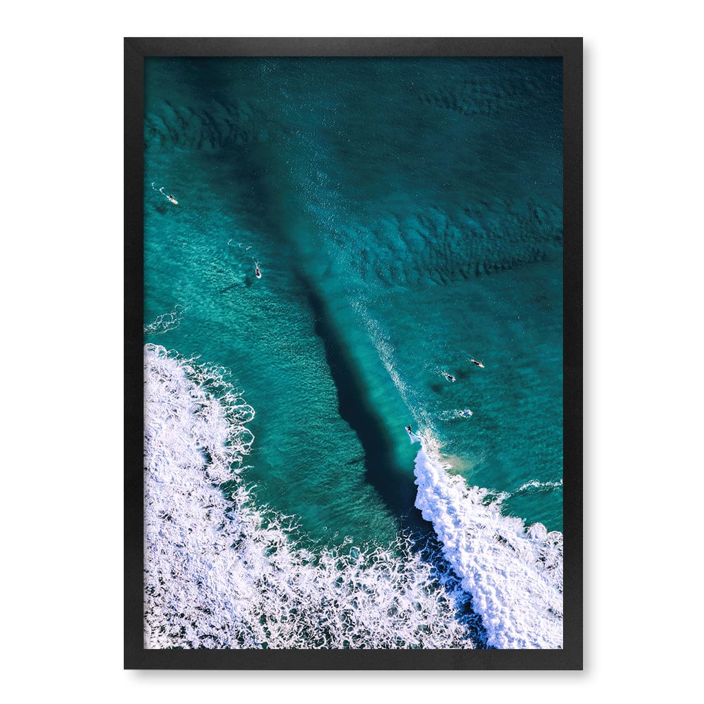 Catching Waves 1 Wall Art Print A2 (42 x 59.4cm) / Matte Black Frame / No Border from our Australian Made Framed Wall Art, Prints & Posters collection by Profile Products (Australia) Pty Ltd