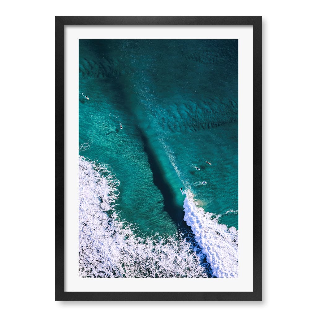 Catching Waves 1 Wall Art Print A2 (42 x 59.4cm) / Matte Black Frame / White Border from our Australian Made Framed Wall Art, Prints & Posters collection by Profile Products (Australia) Pty Ltd