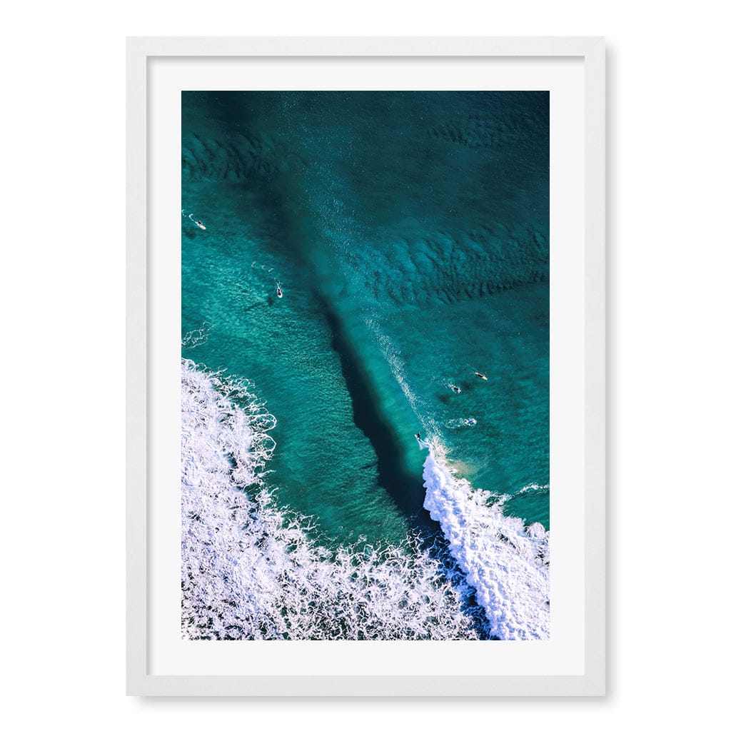 Catching Waves 1 Wall Art Print A2 (42 x 59.4cm) / Matte White Frame / White Border from our Australian Made Framed Wall Art, Prints & Posters collection by Profile Products (Australia) Pty Ltd