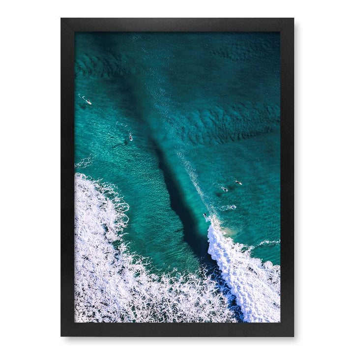 Catching Waves 1 Wall Art Print A3 (29.7 x 42cm) / Matte Black Frame / No Border from our Australian Made Framed Wall Art, Prints & Posters collection by Profile Products (Australia) Pty Ltd