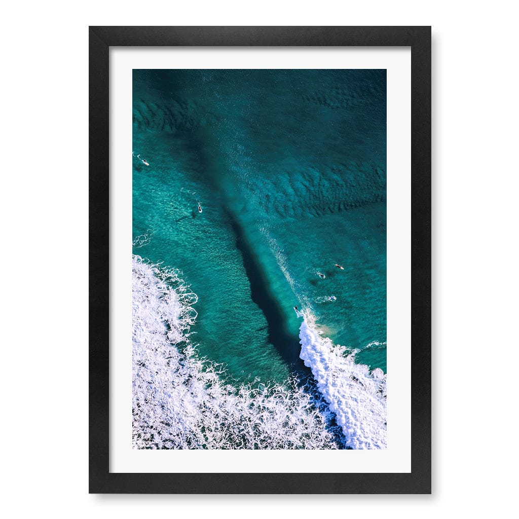 Catching Waves 1 Wall Art Print A3 (29.7 x 42cm) / Matte Black Frame / White Border from our Australian Made Framed Wall Art, Prints & Posters collection by Profile Products (Australia) Pty Ltd