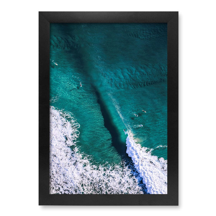 Catching Waves 1 Wall Art Print A4 (21 x 29.7cm) / Matte Black Frame / No Border from our Australian Made Framed Wall Art, Prints & Posters collection by Profile Products (Australia) Pty Ltd