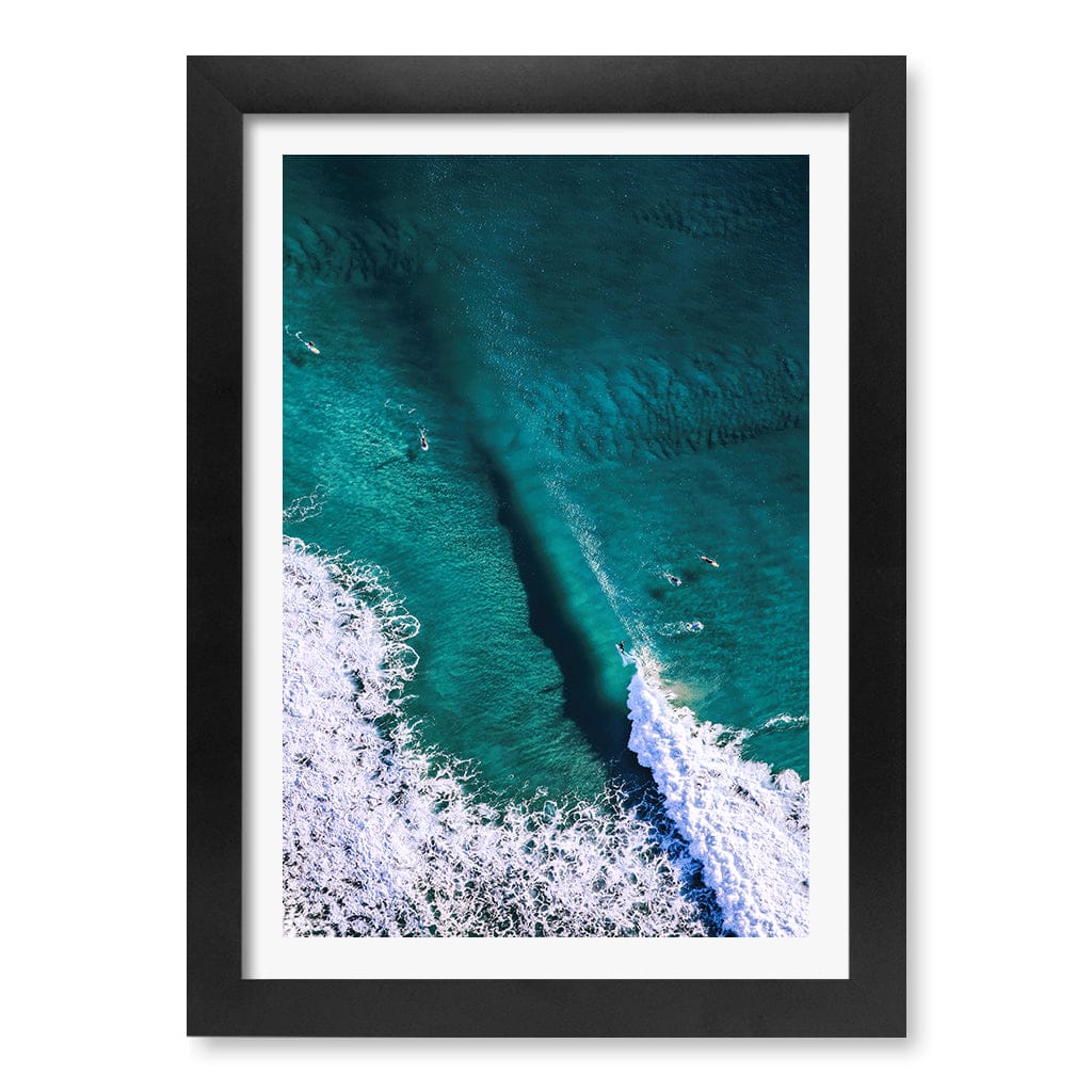 Catching Waves 1 Wall Art Print A4 (21 x 29.7cm) / Matte Black Frame / White Border from our Australian Made Framed Wall Art, Prints & Posters collection by Profile Products (Australia) Pty Ltd