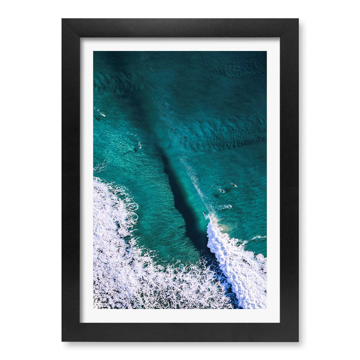 Catching Waves 1 Wall Art Print A4 (21 x 29.7cm) / Matte Black Frame / White Border from our Australian Made Framed Wall Art, Prints & Posters collection by Profile Products (Australia) Pty Ltd