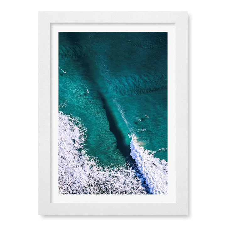 Catching Waves 1 Wall Art Print A4 (21 x 29.7cm) / Matte White Frame / White Border from our Australian Made Framed Wall Art, Prints & Posters collection by Profile Products (Australia) Pty Ltd