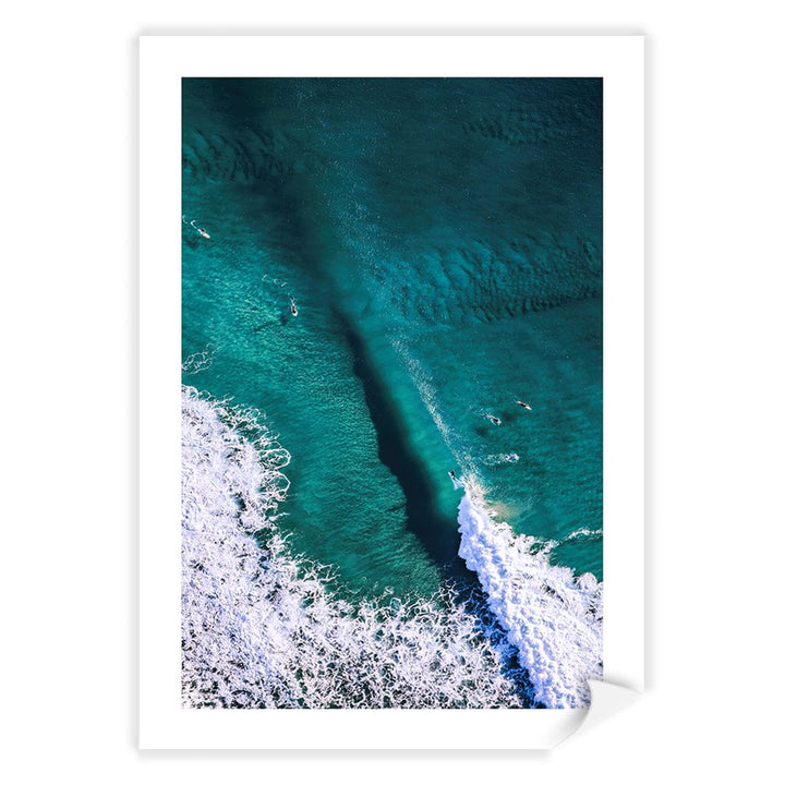 Catching Waves 1 Wall Art Print A4 (21 x 29.7cm) / Print Only / White Border from our Australian Made Framed Wall Art, Prints & Posters collection by Profile Products (Australia) Pty Ltd