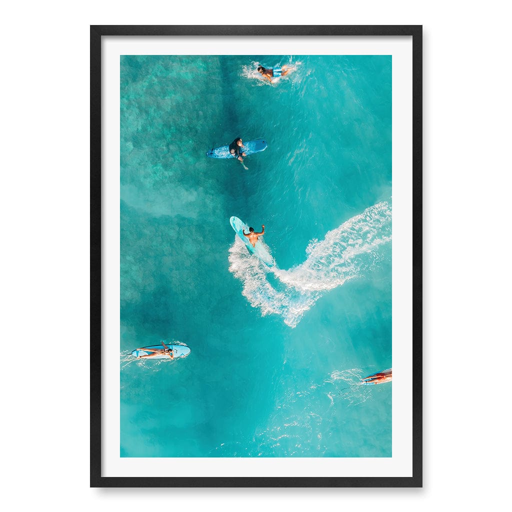 Catching Waves 2 Wall Art Print A1 (59.4 x 84.1cm) / Matte Black Frame / White Border from our Australian Made Framed Wall Art, Prints & Posters collection by Profile Products (Australia) Pty Ltd