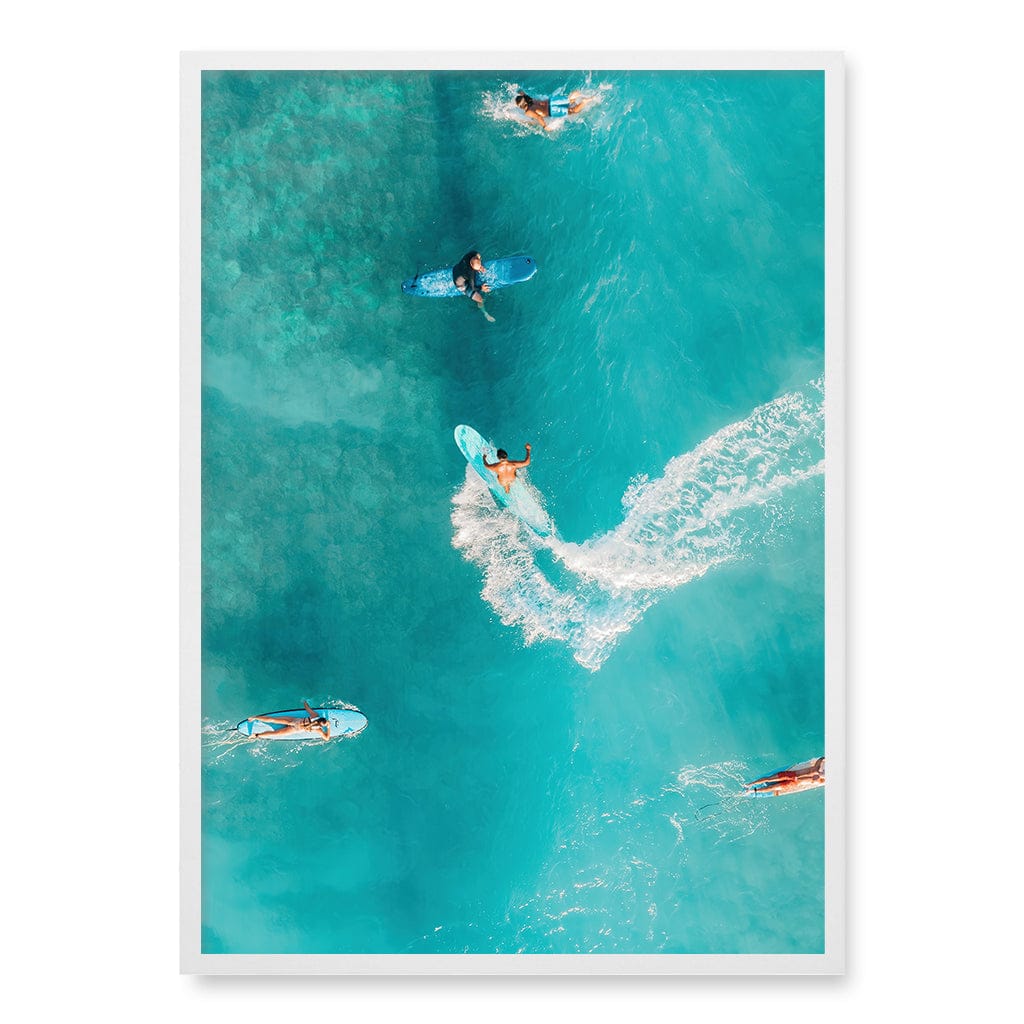 Catching Waves 2 Wall Art Print A1 (59.4 x 84.1cm) / Matte White Frame / No Border from our Australian Made Framed Wall Art, Prints & Posters collection by Profile Products (Australia) Pty Ltd