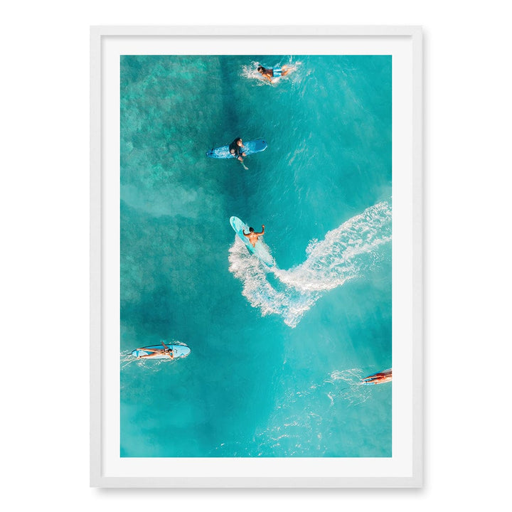 Catching Waves 2 Wall Art Print A1 (59.4 x 84.1cm) / Matte White Frame / White Border from our Australian Made Framed Wall Art, Prints & Posters collection by Profile Products (Australia) Pty Ltd