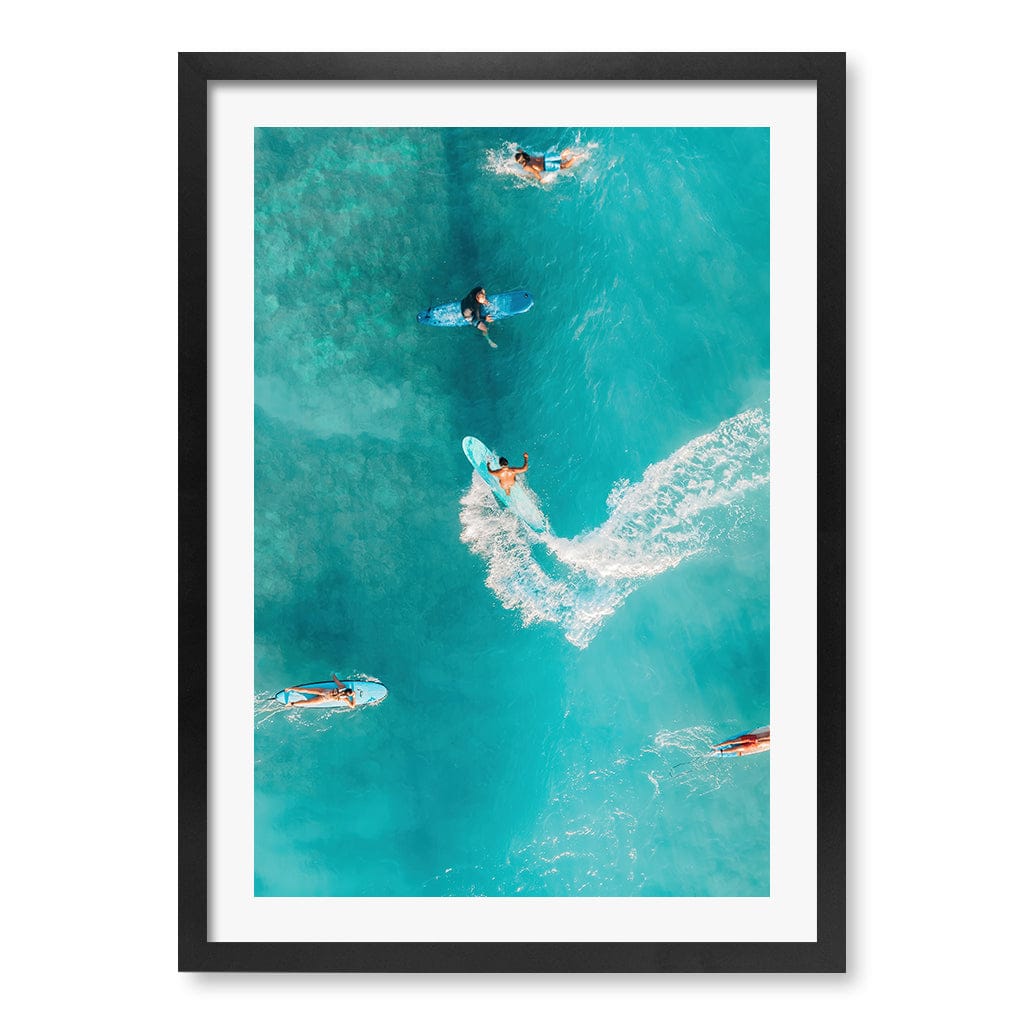 Catching Waves 2 Wall Art Print A2 (42 x 59.4cm) / Matte Black Frame / White Border from our Australian Made Framed Wall Art, Prints & Posters collection by Profile Products (Australia) Pty Ltd