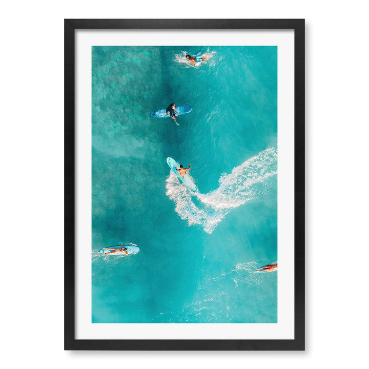 Catching Waves 2 Wall Art Print A2 (42 x 59.4cm) / Matte Black Frame / White Border from our Australian Made Framed Wall Art, Prints & Posters collection by Profile Products (Australia) Pty Ltd