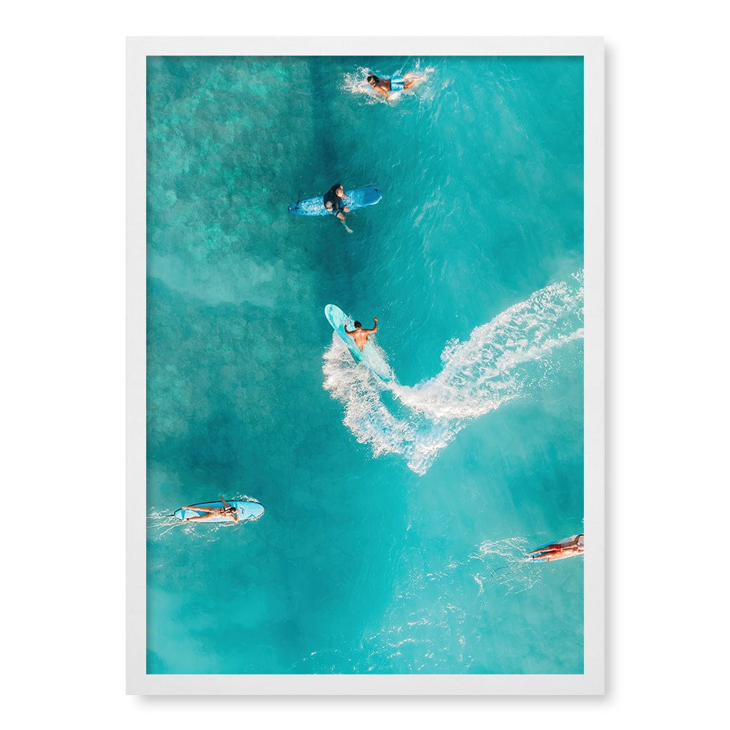 Catching Waves 2 Wall Art Print A2 (42 x 59.4cm) / Matte White Frame / No Border from our Australian Made Framed Wall Art, Prints & Posters collection by Profile Products (Australia) Pty Ltd
