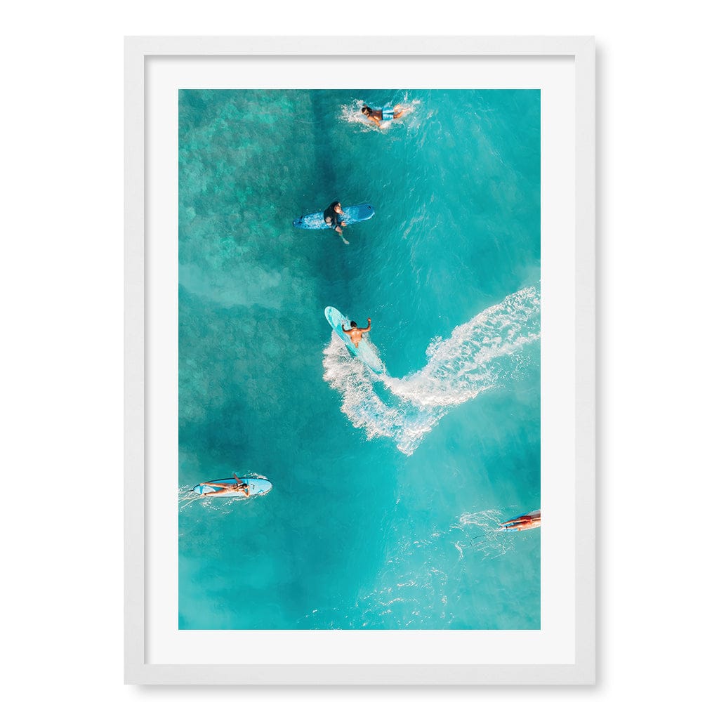 Catching Waves 2 Wall Art Print A2 (42 x 59.4cm) / Matte White Frame / White Border from our Australian Made Framed Wall Art, Prints & Posters collection by Profile Products (Australia) Pty Ltd