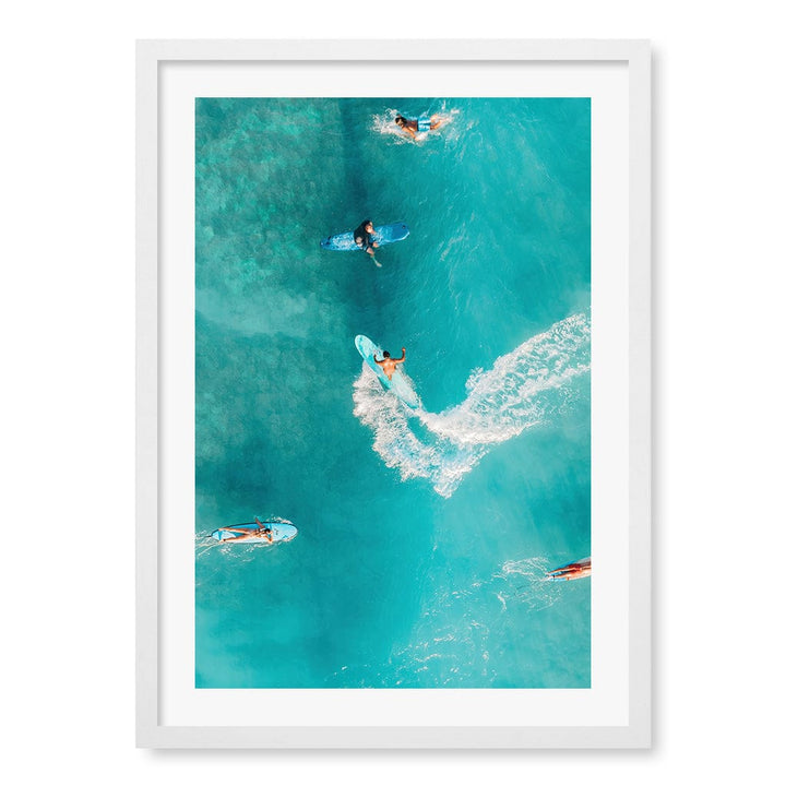 Catching Waves 2 Wall Art Print A2 (42 x 59.4cm) / Matte White Frame / White Border from our Australian Made Framed Wall Art, Prints & Posters collection by Profile Products (Australia) Pty Ltd
