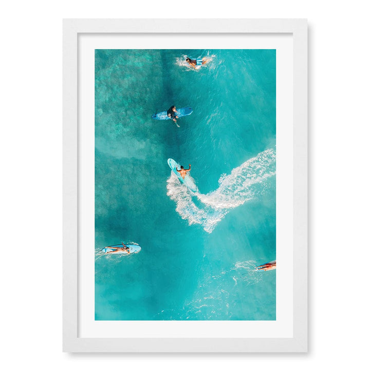 Catching Waves 2 Wall Art Print A3 (29.7 x 42cm) / Matte White Frame / White Border from our Australian Made Framed Wall Art, Prints & Posters collection by Profile Products (Australia) Pty Ltd
