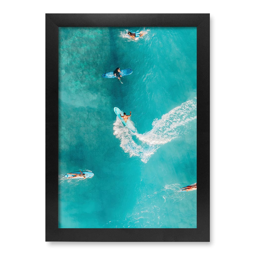 Catching Waves 2 Wall Art Print A4 (21 x 29.7cm) / Matte Black Frame / No Border from our Australian Made Framed Wall Art, Prints & Posters collection by Profile Products (Australia) Pty Ltd