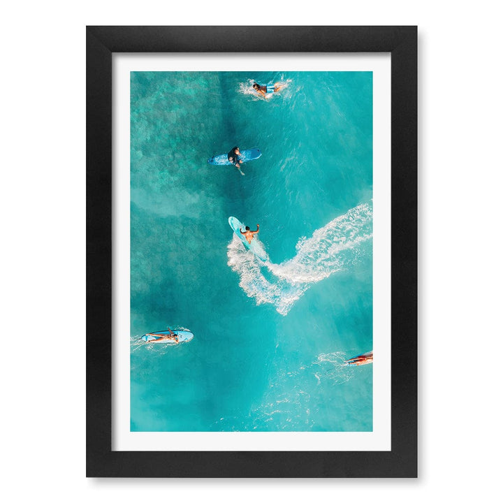 Catching Waves 2 Wall Art Print A4 (21 x 29.7cm) / Matte Black Frame / White Border from our Australian Made Framed Wall Art, Prints & Posters collection by Profile Products (Australia) Pty Ltd