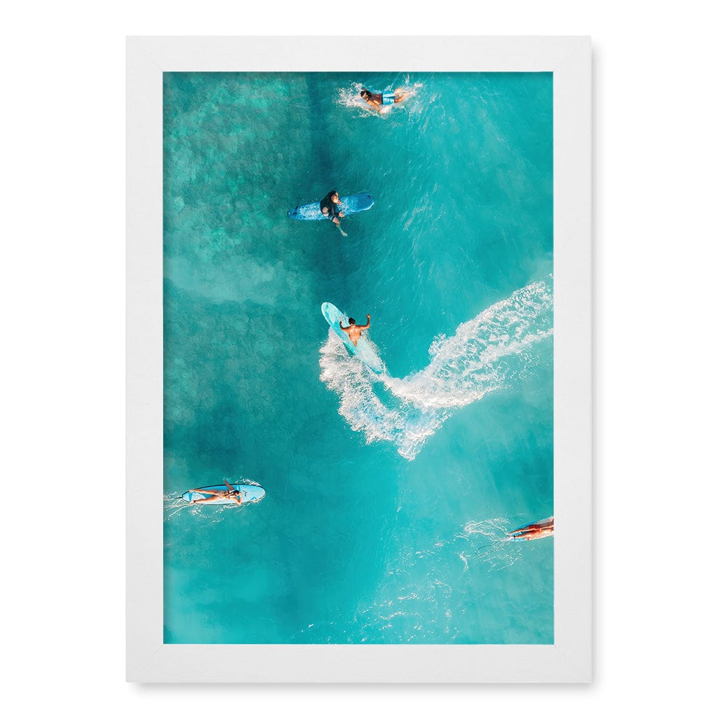 Catching Waves 2 Wall Art Print A4 (21 x 29.7cm) / Matte White Frame / No Border from our Australian Made Framed Wall Art, Prints & Posters collection by Profile Products (Australia) Pty Ltd