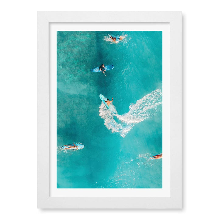 Catching Waves 2 Wall Art Print A4 (21 x 29.7cm) / Matte White Frame / White Border from our Australian Made Framed Wall Art, Prints & Posters collection by Profile Products (Australia) Pty Ltd