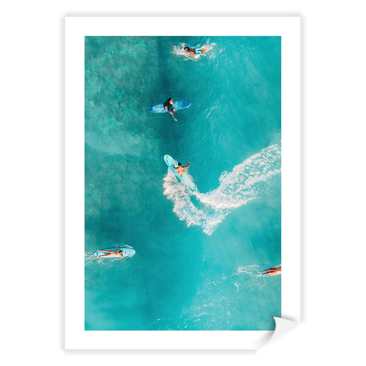 Catching Waves 2 Wall Art Print A4 (21 x 29.7cm) / Print Only / White Border from our Australian Made Framed Wall Art, Prints & Posters collection by Profile Products (Australia) Pty Ltd