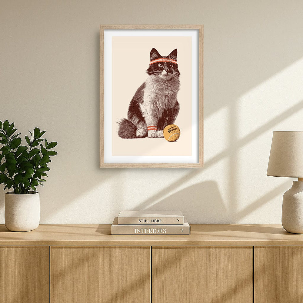 Chat Tennis Retro Wall Art Print from our Australian Made Framed Wall Art, Prints & Posters collection by Profile Australia