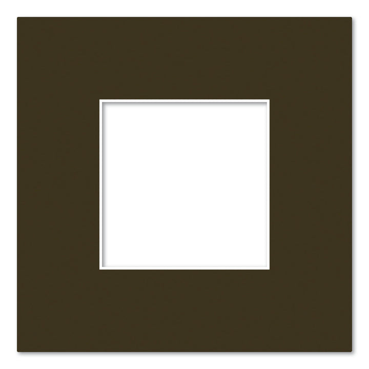 Chocolate Brown Acid-Free Mat Board 10x10in (25.4x25.4cm) to suit 5x5in (13x13cm) from our Mat Boards collection by Profile Products (Australia) Pty Ltd