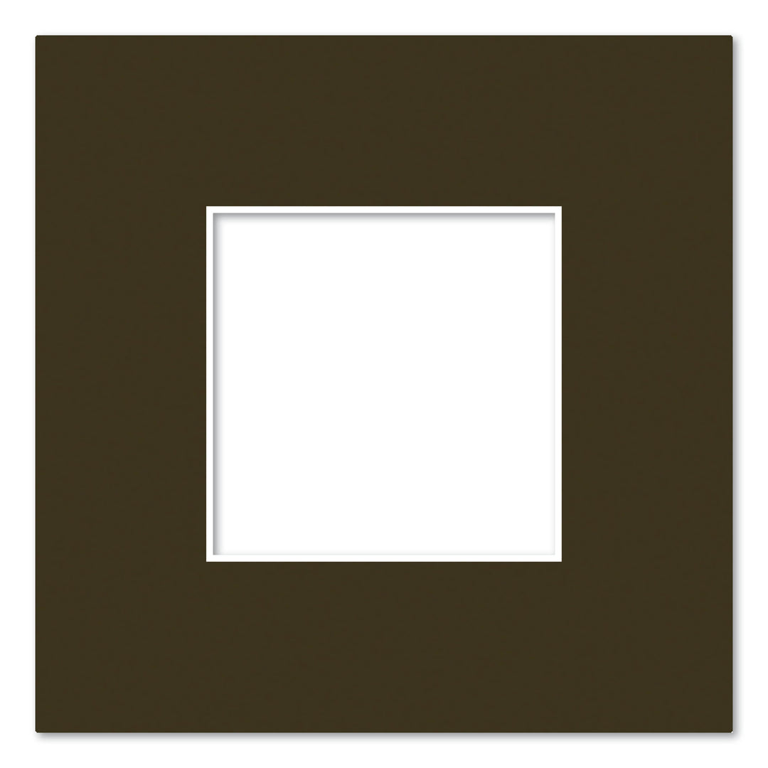 Chocolate Brown Acid-Free Mat Board 8x8in (20.3x20.3cm) to suit 4x4in (10x10cm) image from our Mat Boards collection by Profile Products (Australia) Pty Ltd