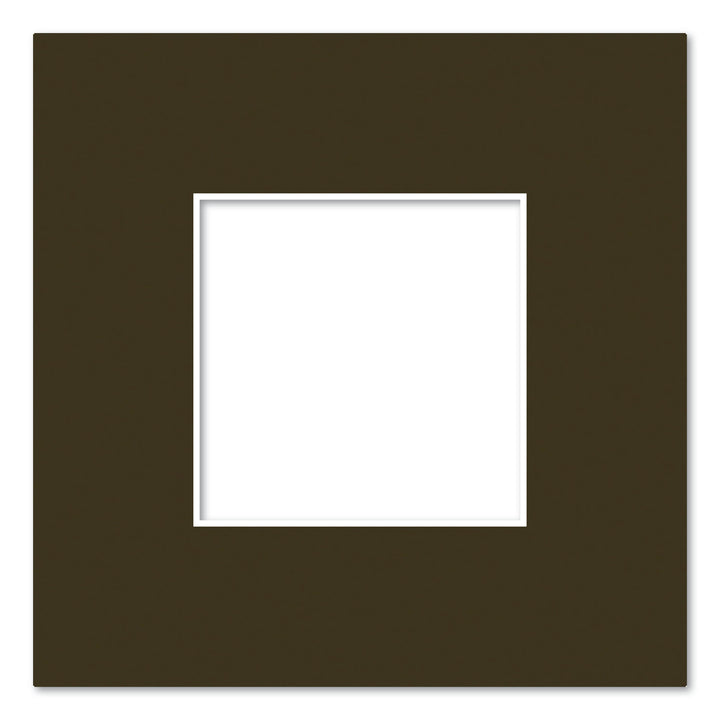 Chocolate Brown Acid-Free Mat Board 8x8in (20.3x20.3cm) to suit 4x4in (10x10cm) image from our Mat Boards collection by Profile Products (Australia) Pty Ltd