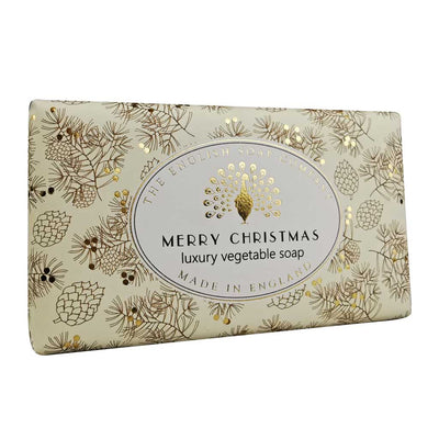 Christmas Greenery Merry Christmas Festive Soap Bar from our Luxury Bar Soap collection by The English Soap Company
